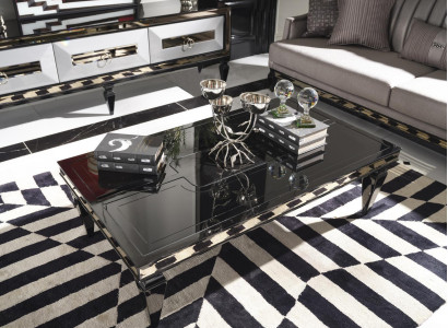 Coffee table, side table, coffee table, wood, living room, black